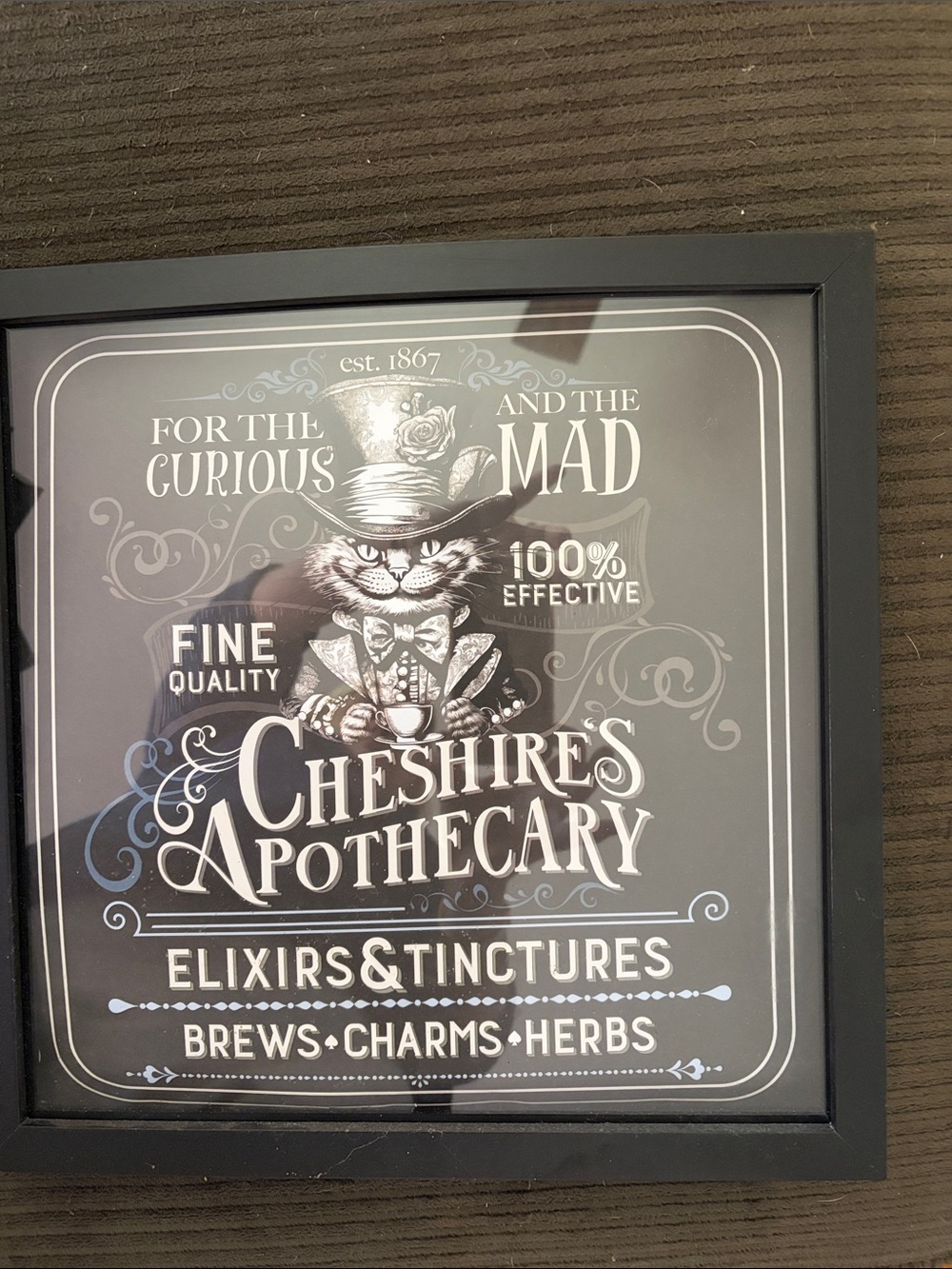 Cheshire's Apothecary Framed Wall Art - Black and White